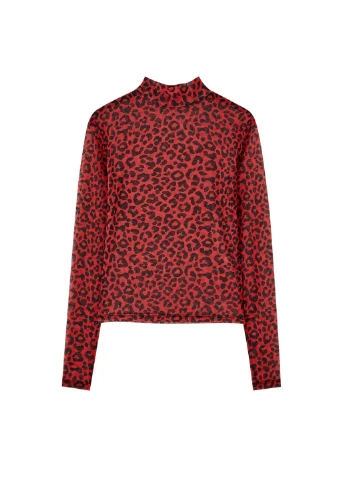 Водолазка,червоний в візерунки, Pull & Bear (256787922)