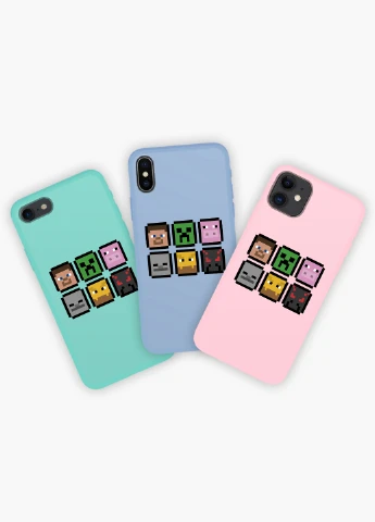 Чехол силиконовый Apple Iphone 8 Майнкрафт (Minecraft) (6151-1173) MobiPrint (219356914)