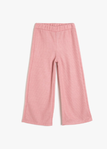 Розовые кэжуал демисезонные прямые брюки KOTON