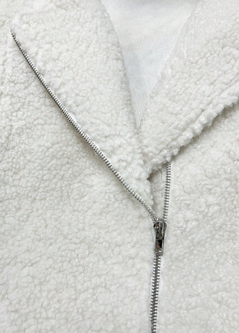 Белое зимнее Пальто однобортное SHEIN