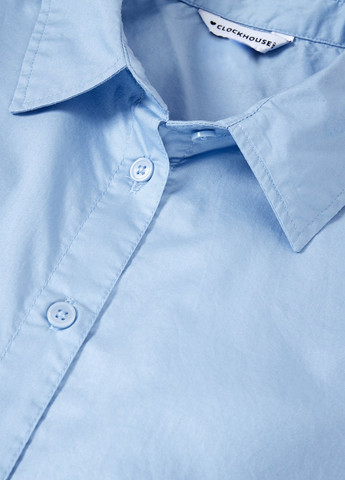 Светло-синяя кэжуал рубашка однотонная C&A