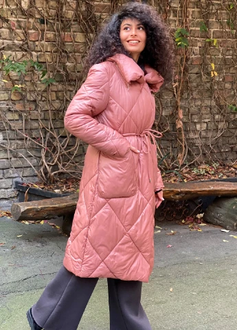 Кораловий зимній Пуховик CHICLY