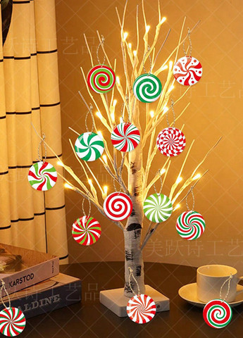 Новорічна підвіска (16 шт.), 9х9 см SHEIN (331623672)