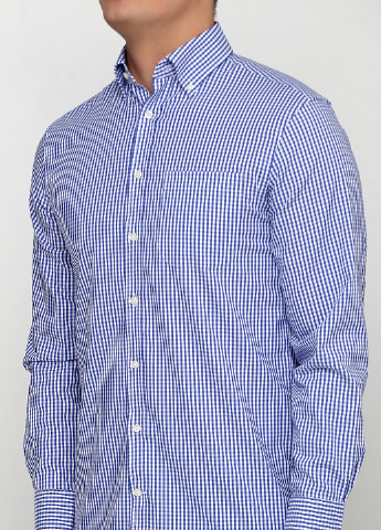 Синяя кэжуал рубашка в клетку Marks & Spencer