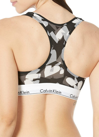 Чёрный топ бюстгальтер Calvin Klein без косточек полиамид, трикотаж