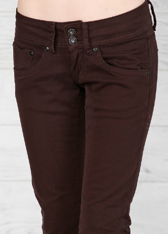 Коричневые кэжуал демисезонные прямые брюки Pepe Jeans