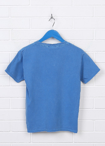 Бледно-синяя летняя футболка с коротким рукавом Gildan