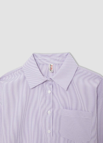 Светло-фиолетовая кэжуал рубашка однотонная DeFacto