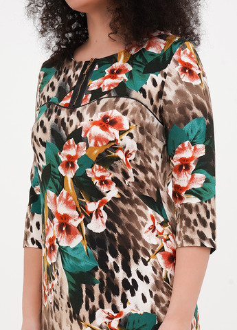 Зеленое кэжуал платье силуэтная Imperial с цветочным принтом