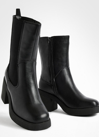 Черные осенние полусапоги Boohoo