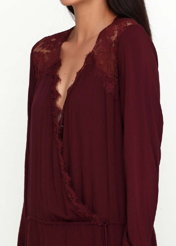 Бордовое кэжуал платье Vila