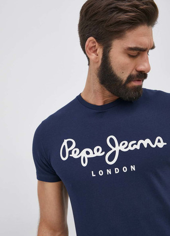 Синяя футболка Pepe Jeans London