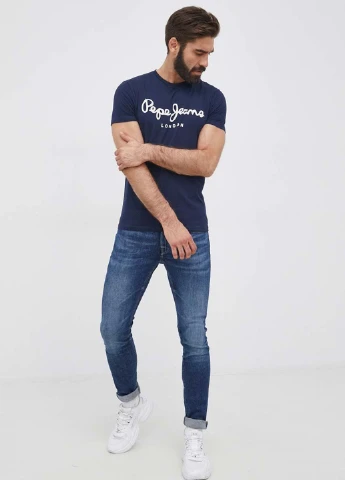 Синя футболка Pepe Jeans London