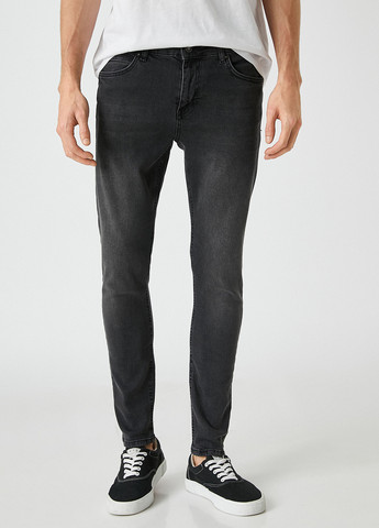 Темно-серые демисезонные скинни джинсы KOTON