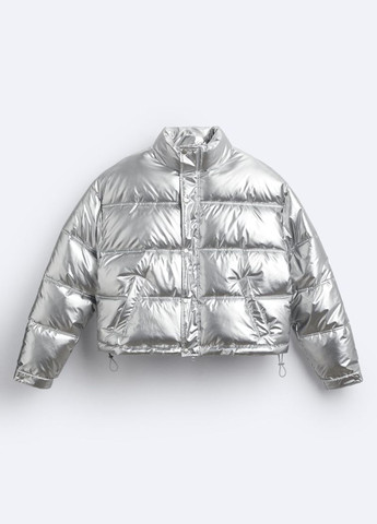 Серебряная демисезонная куртка Zara
