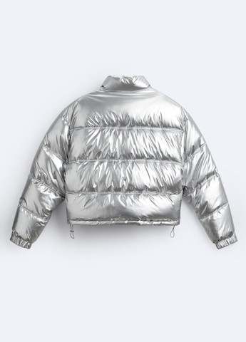 Срібна демісезонна куртка Zara