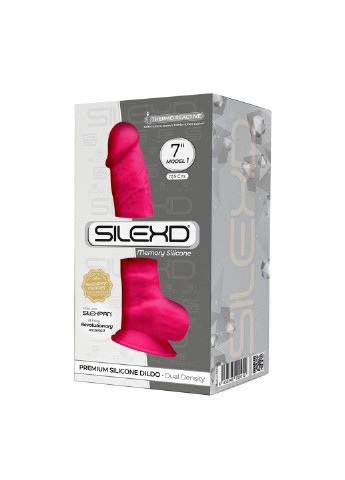 Фаллоимитатор Johnny Pink (MODEL 1 size 7in), двухслойный, силикон+Silexpan, диаметр 3,8см Silexd (255073581)