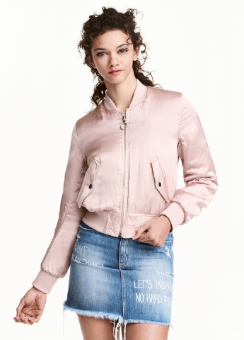 Розовый демисезонный Бомбер H&M