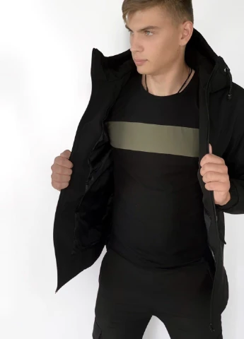 Черный демисезонный костюм softshell чёрный Intruder