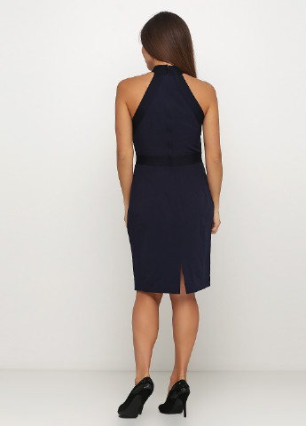 Темно-синее коктейльное платье футляр H&M