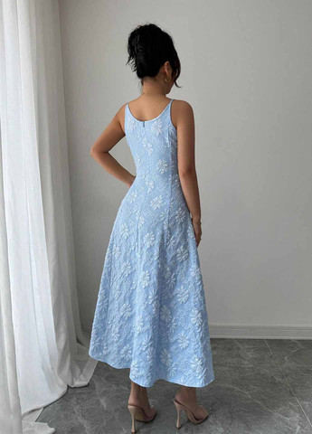 Блакитна кежуал сукня кльош SHEIN з квітковим принтом