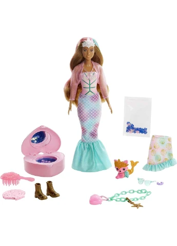 Ігровий набір Barbie Color Reveal Surprise Par Яскраве перетворення Кольоровий сюрприз Русалочка (GXV93) Mattel (256453233)