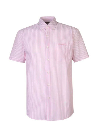 Розовая кэжуал рубашка в полоску Pierre Cardin