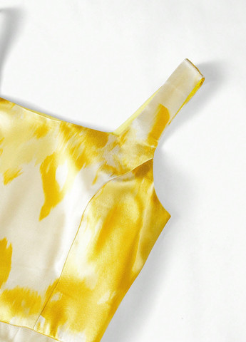 Желтое кэжуал платье SHEIN с рисунком