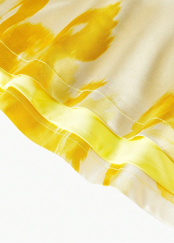 Желтое кэжуал платье SHEIN с рисунком