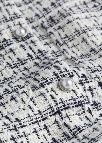 Белый женский жакет H&M в клеточку - демисезонный