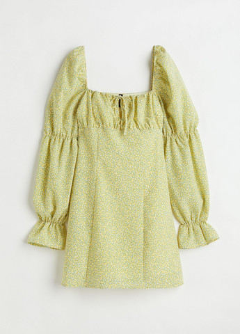 Жовтий кежуал сукня H&M з квітковим принтом