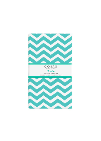 Простирадла полуторні набір BEIGE / ZIGZAG MINT 155х240 см (2 шт) Cosas (250459839)