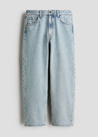 Светло-голубые демисезонные прямые джинсы H&M