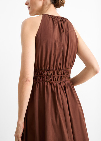 Коричневое кэжуал платье в стиле ампир C&A однотонное