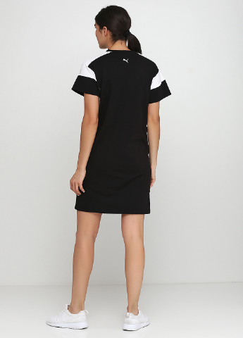 Черное спортивное платье платье-футболка Puma с надписью