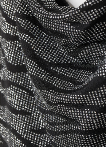 Чорна коктейльна плаття сукня-комбінація H&M зебра