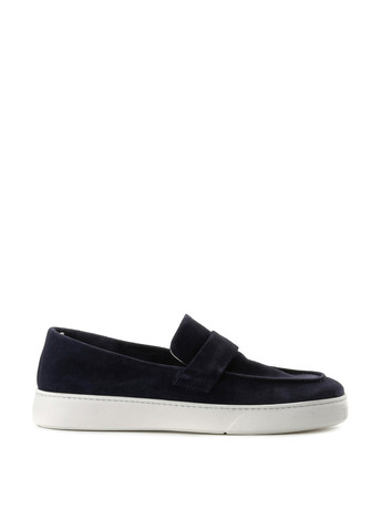 Синие слипоны Le'BERDES с белой подошвой