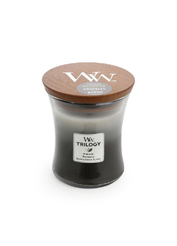 Ароматична свічка з тришаровим ароматом Medium Trilogy Warm Woods 275 г WoodWick (227516489)