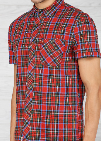 Красная кэжуал рубашка в клетку Ralph Lauren с коротким рукавом