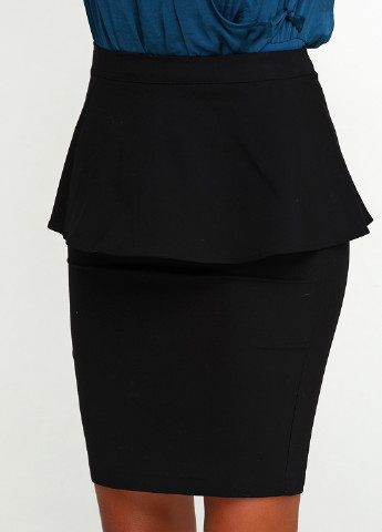 Черная кэжуал однотонная юбка Springfield карандаш
