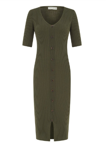 Оливкова (хакі) кежуал сукня Mudo однотонна