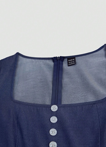 Комбінована святковий сукня кльош, з відкритими плечима SHEIN колор блок