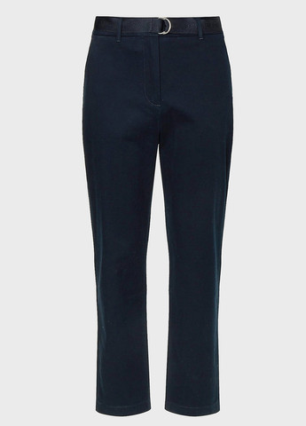 Темно-синие кэжуал демисезонные зауженные, укороченные брюки Tommy Hilfiger