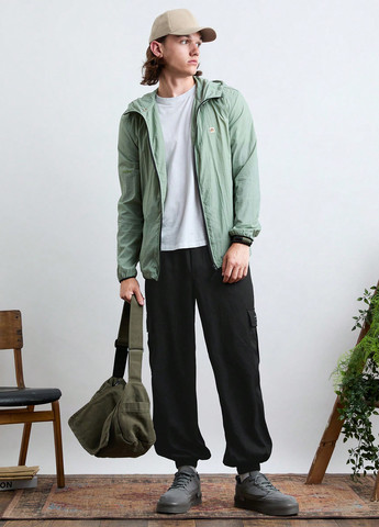 Мятная демисезонная ветровка SHEIN