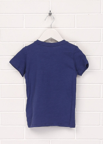 Синяя летняя футболка с коротким рукавом H&M