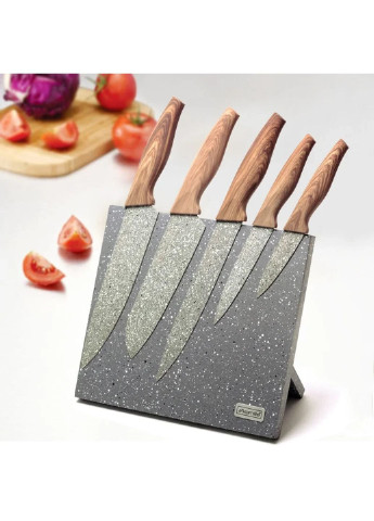 Набор кухонных ножей KM-5046 6 предметов Kamille комбинированные,