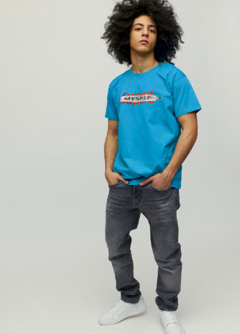 Світло-синя футболка чоловіча YAPPI