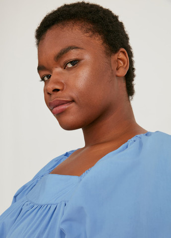 Блакитна кежуал сукня C&A однотонна