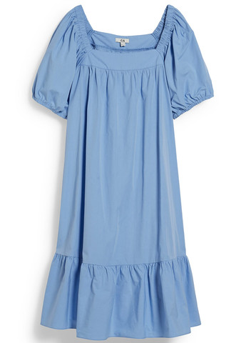 Блакитна кежуал сукня C&A однотонна