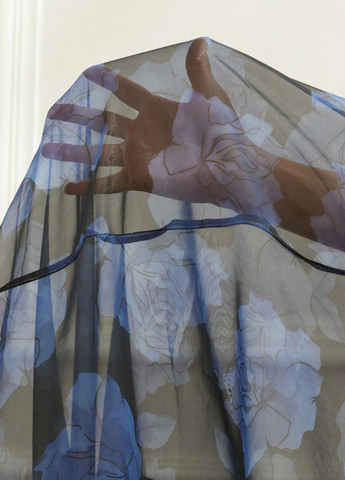 Чорна вечірня сукня а-силует SHEIN троянди